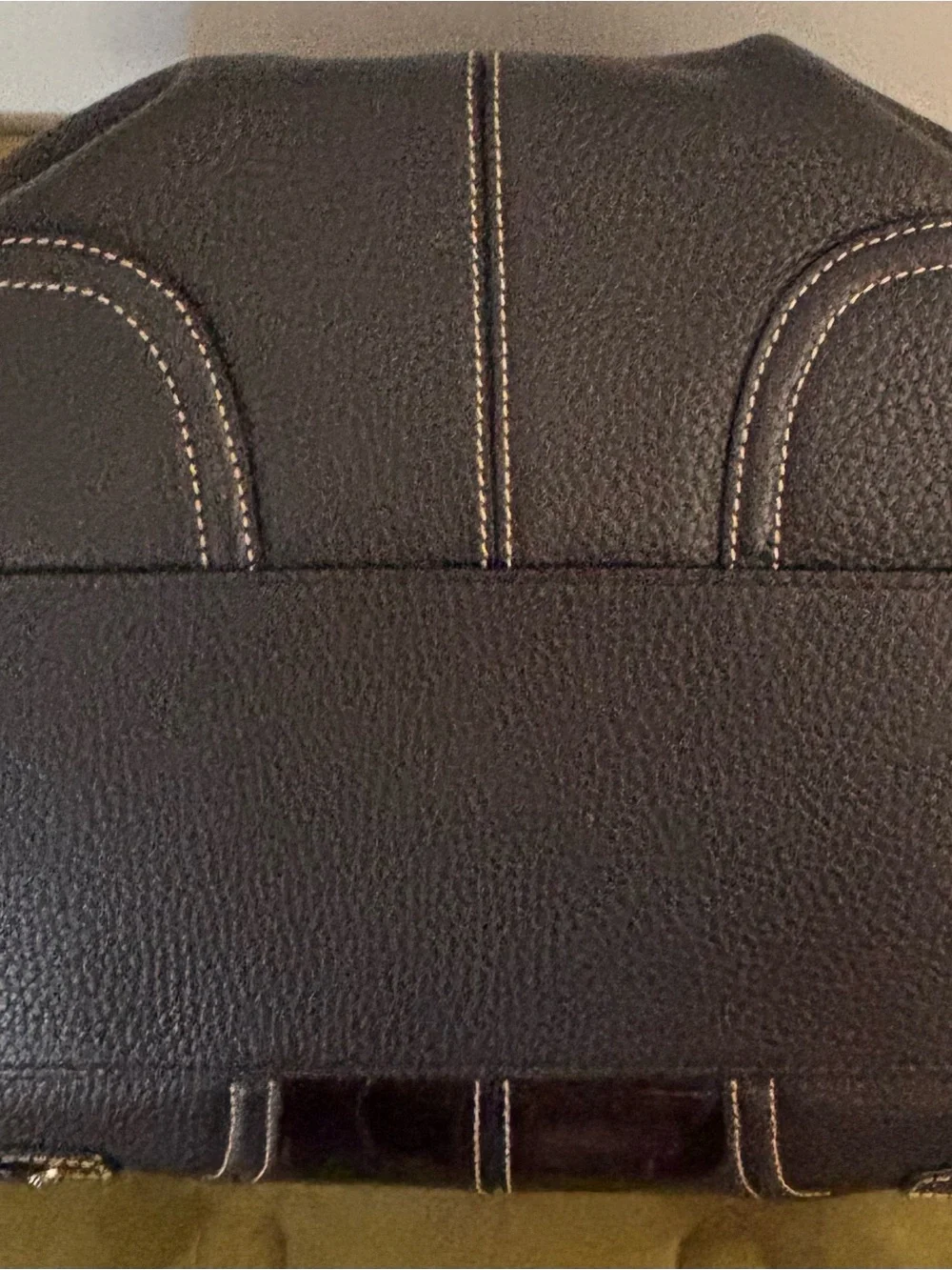 Brighton Black Croc-Accent Shoulder Bag with Silver Buckle